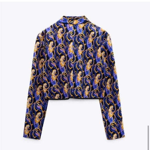 Zara Multicolor Patterned Top - Picture 13 of 13